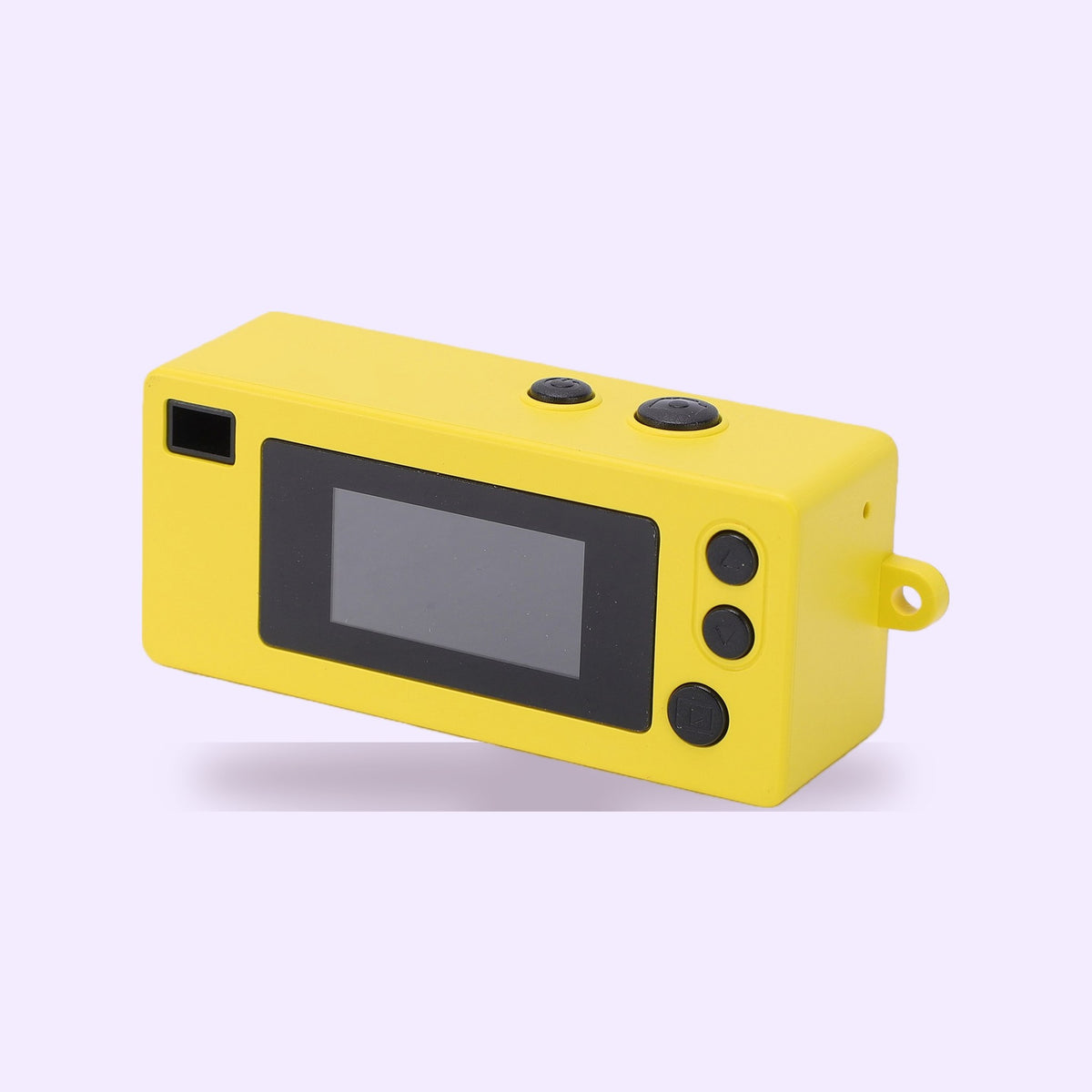 Back of the Keychain Digicam showing the small colour screen and buttons